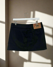 Load image into Gallery viewer, moschinio mini skirt, black mini skirt 
