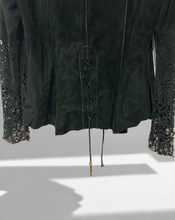 Load image into Gallery viewer, roberto cavalli jacket, suede jacket, runway fashion 
