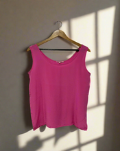 Load image into Gallery viewer, pink tank top, silk tank 
