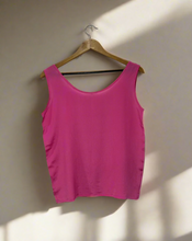 Load image into Gallery viewer, pink tank top, silk tank 
